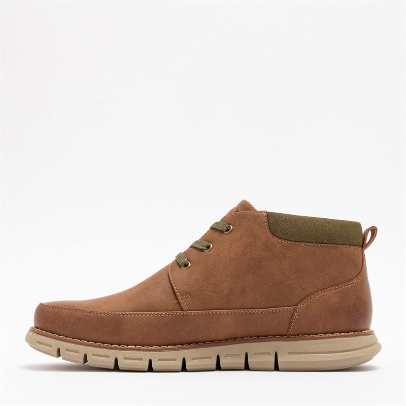 Deakins Mens Leo Mid Boots Tan/Khaki - Image 3