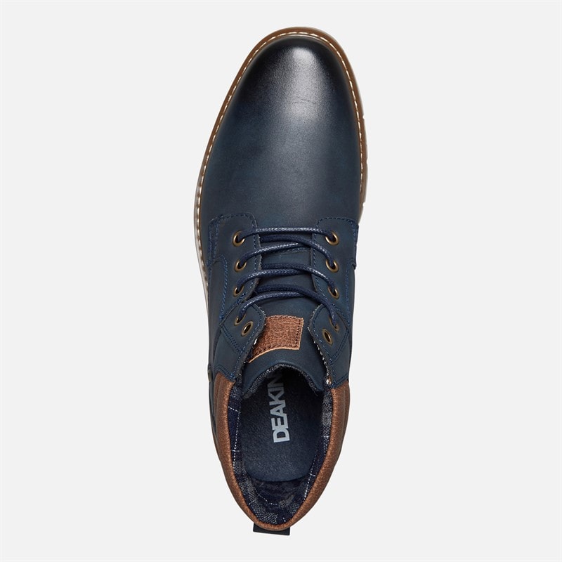 Deakins Mens Oxford Boots Navy/Tan - Image 4