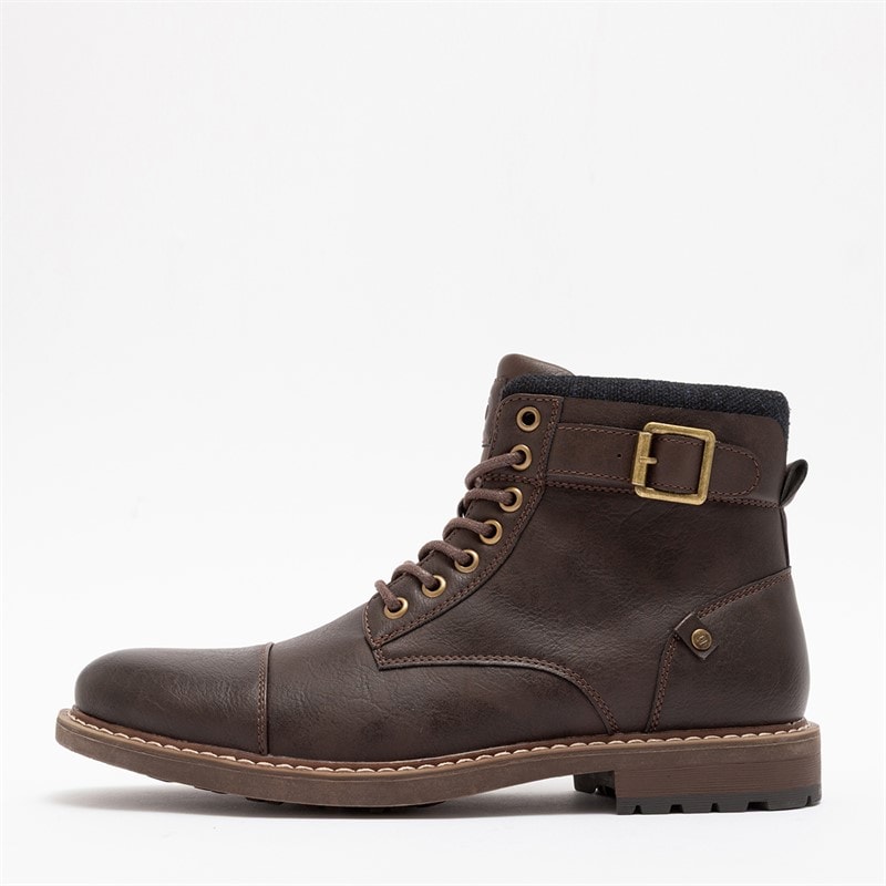 Deakins Mens Barrie Strap Work Boots Brown