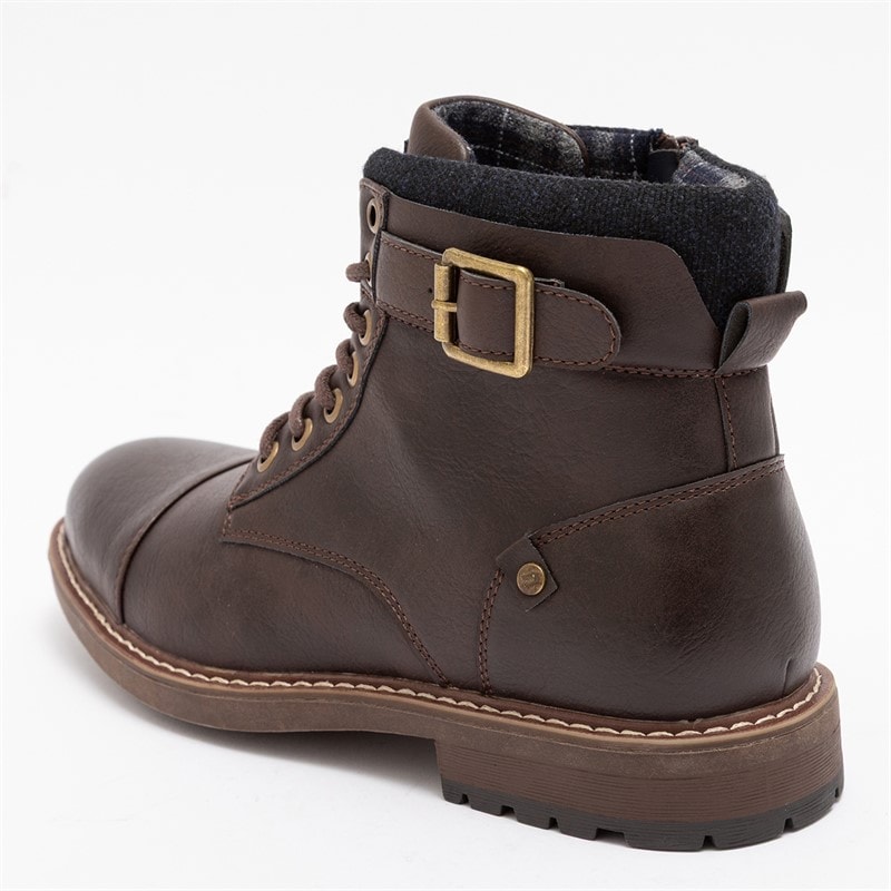 Deakins Mens Barrie Strap Work Boots Brown - Image 4
