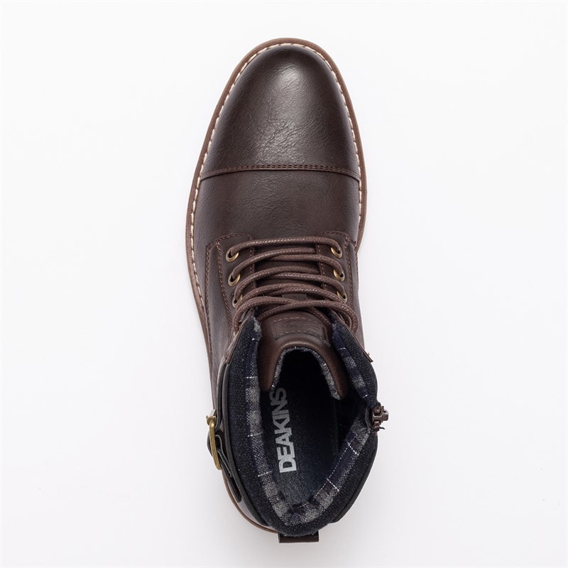 Deakins Mens Barrie Strap Work Boots Brown - Image 5
