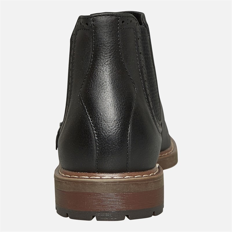 Deakins Mens Eastside Brogue Chelsea Boots Black - Image 3