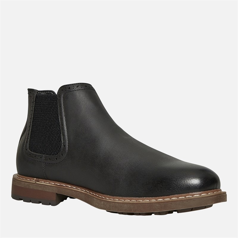 Deakins Mens Eastside Brogue Chelsea Boots Black - Image 5