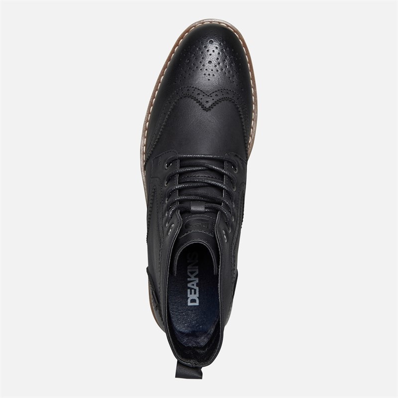 Deakins Mens Brooks Brogue Boots Black - Image 4