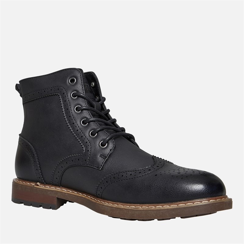 Deakins Mens Brooks Brogue Boots Black - Image 5