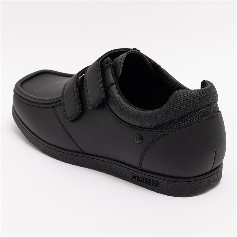 Deakins Mens Neon Velcro Shoes Black - Image 2