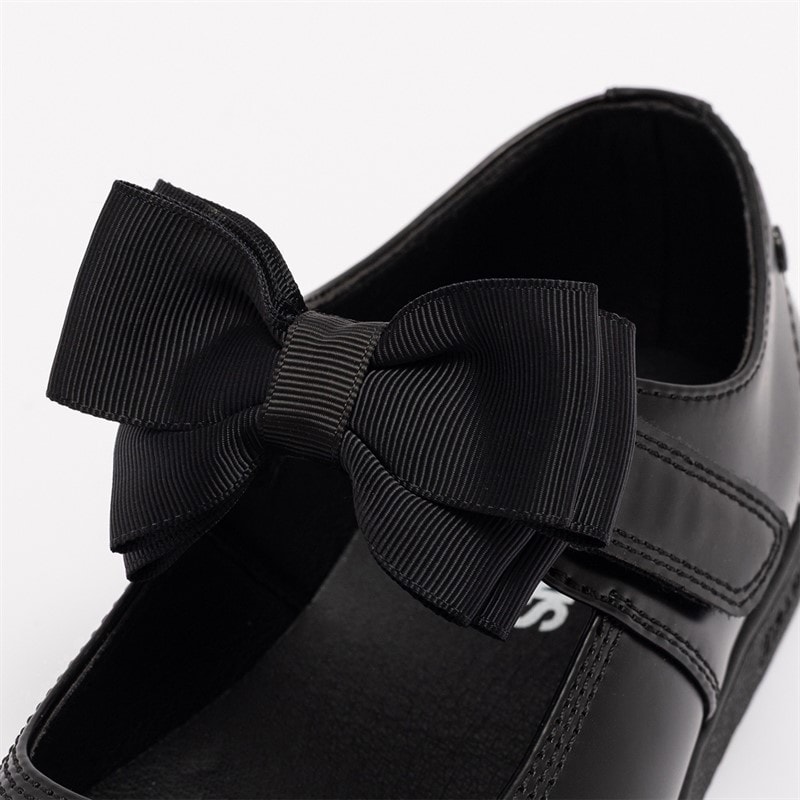 Deakins Junior Girls Devon Mary Jane Bow Shoes Black - Image 4