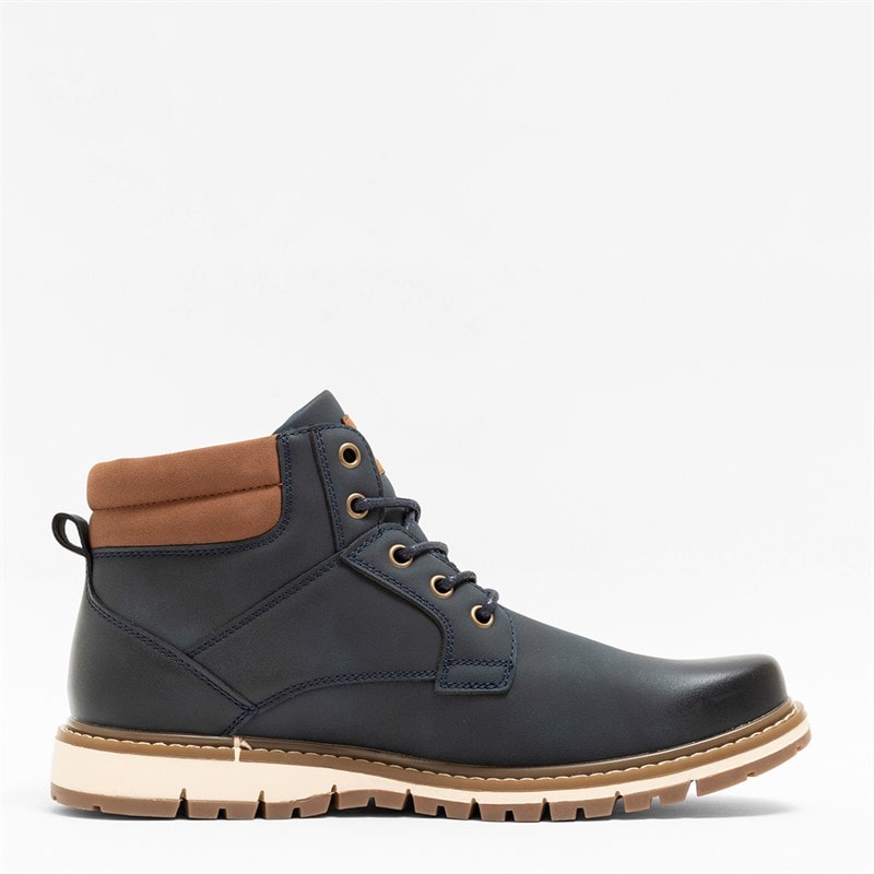 Deakins Mens Oxford II Boots Navy/Tan - Image 3