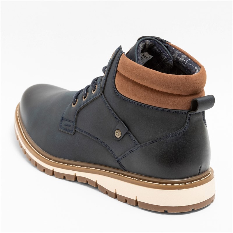 Deakins Mens Oxford II Boots Navy/Tan - Image 5