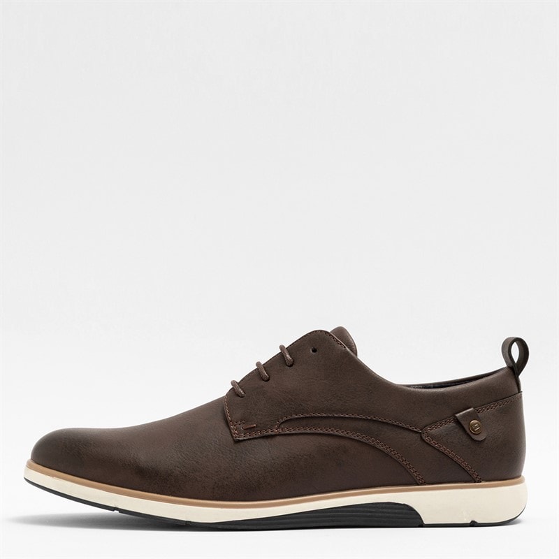 Deakins Mens Aiden Shoes Chocolate Brown PU - Image 5