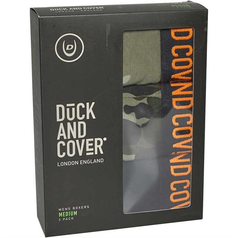 Duck And Cover Mens Alized Three Pack Boxer Shorts Assorted - Image 3
