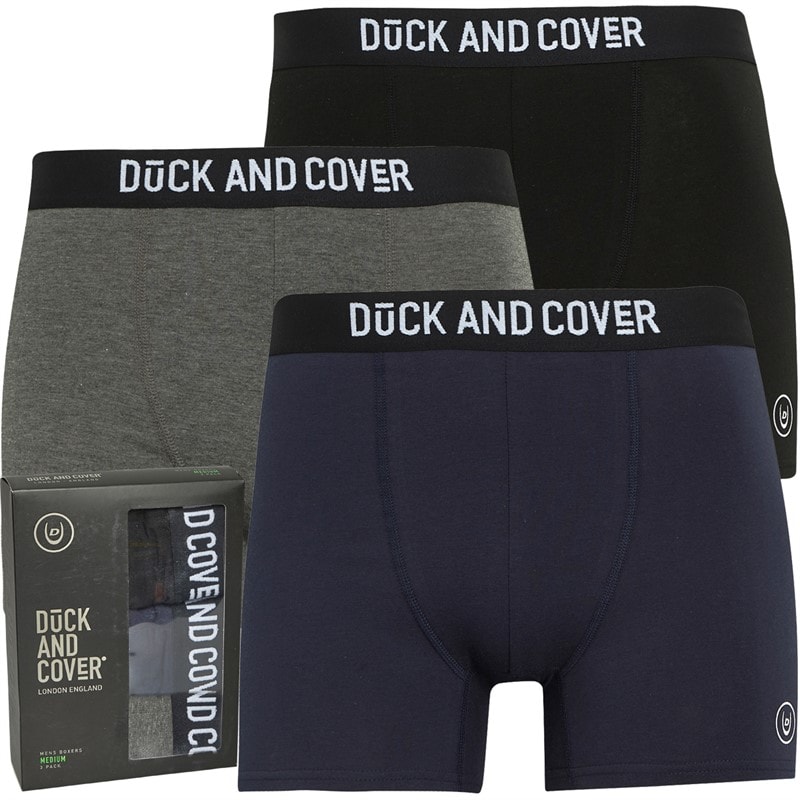 Duck And Cover Mens Bronteen Three Pack Boxer Shorts Assorted - Image 1