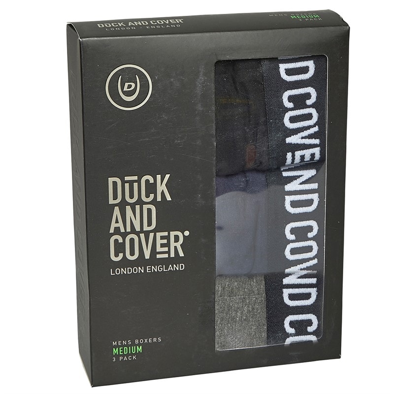 Duck And Cover Mens Bronteen Three Pack Boxer Shorts Assorted - Image 3
