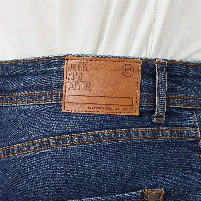 Duck and Cover Mens Hydras Straight Fit Jeans Dark Wash - Image 3