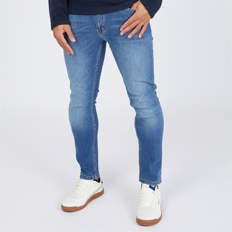 Duck and Cover Mens Doves Slim Fit Jeans Mid Wash - Image 1