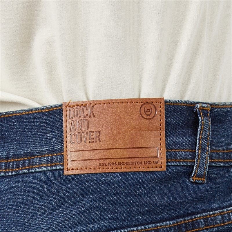 Duck and Cover Mens Rushawn Relaxed Fit Jeans Dark Wash - Image 3