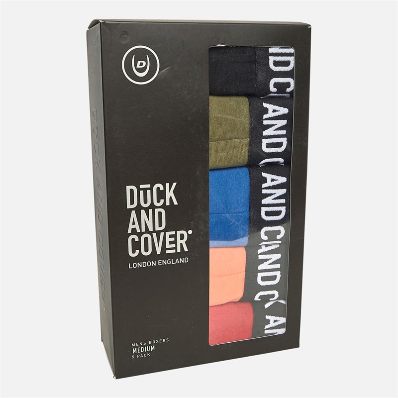 Duck and Cover Mens Thriller Five Pack Boxer Shorts Assorted - Image 3