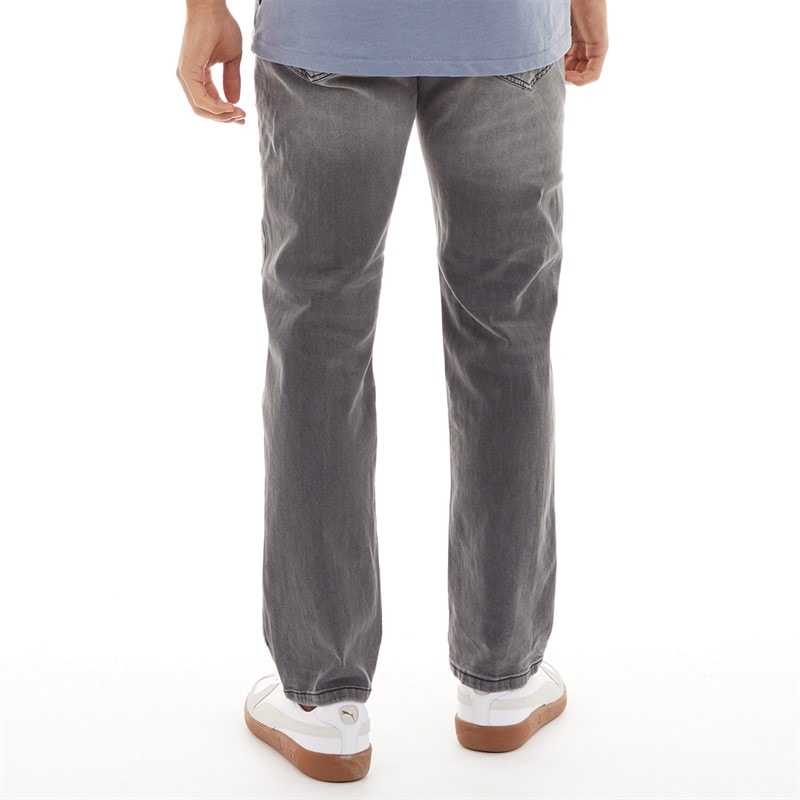 Duck and Cover Mens Janstar Straight Fit Jeans Grey - Image 2