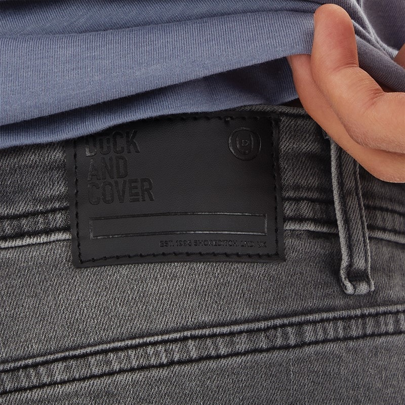 Duck and Cover Mens Janstar Straight Fit Jeans Grey - Image 3
