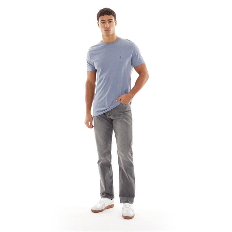 Duck and Cover Mens Janstar Straight Fit Jeans Grey - Image 4