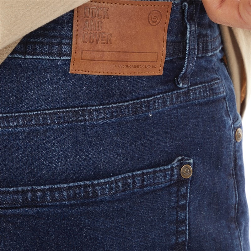 Duck and Cover Mens Janstar Straight Fit Jeans Dark Wash - Image 3