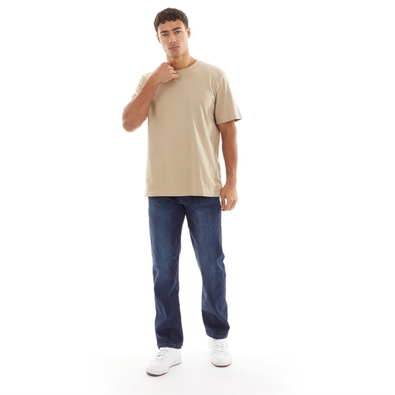 Duck and Cover Mens Janstar Straight Fit Jeans Dark Wash - Image 4