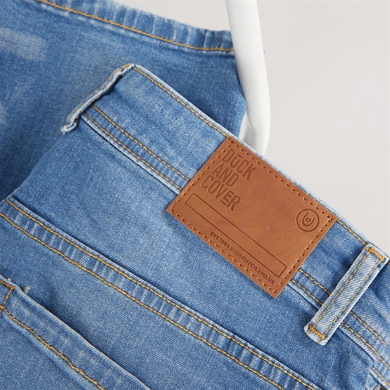 Duck and Cover Mens Rushawn Relaxed Fit Jeans Light Wash - Image 3