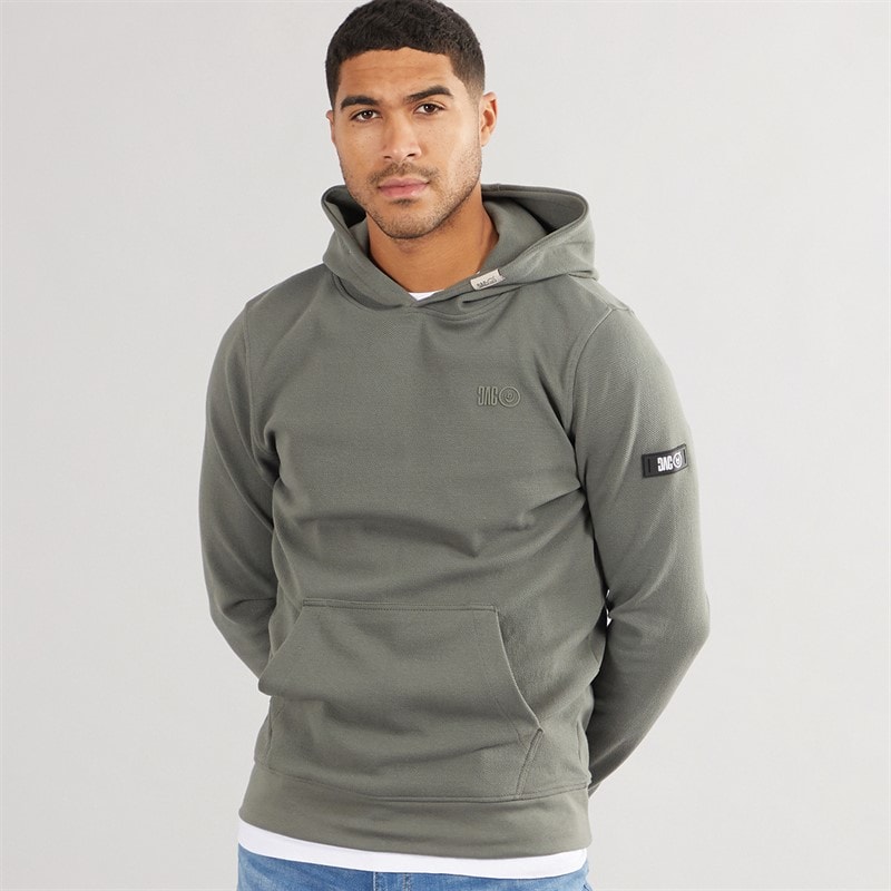Duck and Cover Mens Hannings Hoodie Olive - Image 1