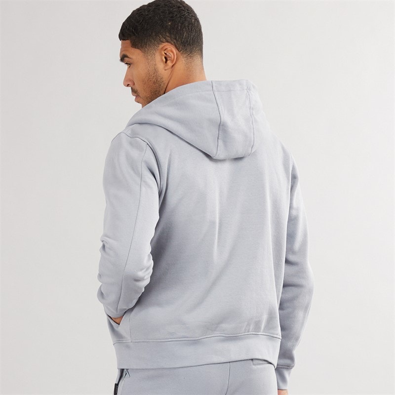 Duck and Cover Mens Chemtars Full Zip Hoodie Steel Blue - Image 2