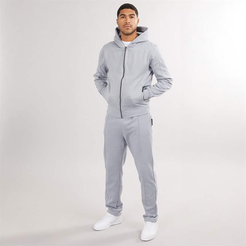 Duck and Cover Mens Chemtars Full Zip Hoodie Steel Blue - Image 3