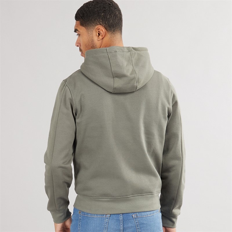 Duck and Cover Mens Chemtars Full Zip Hoodie Green Slate - Image 2