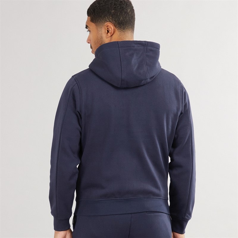 Duck and Cover Mens Chemtars Full Zip Hoodie Navy - Image 2