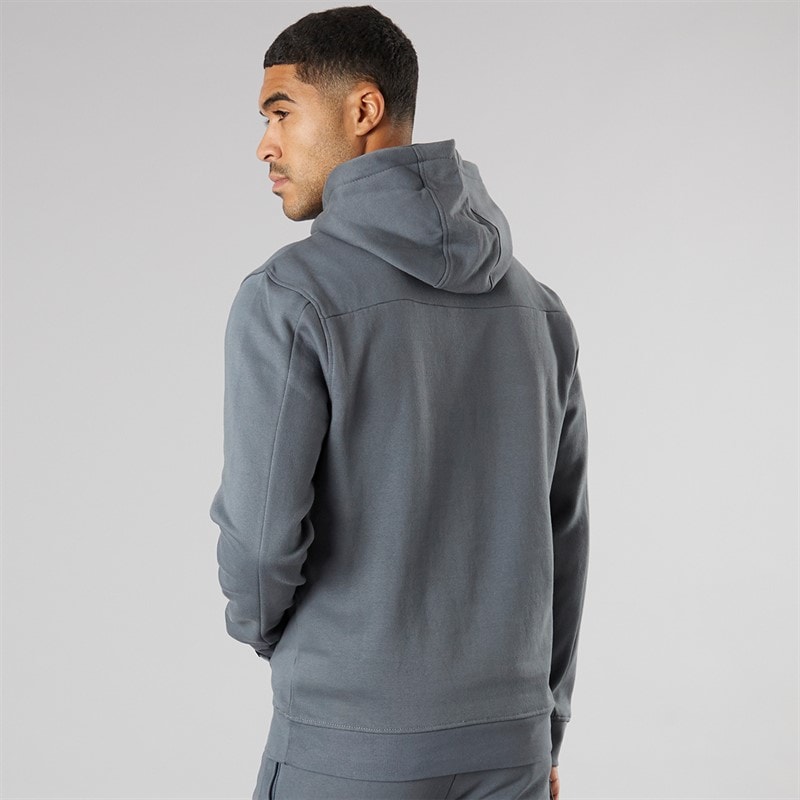 Duck and Cover Mens Chattamere Hoodie Petrol Blue - Image 2