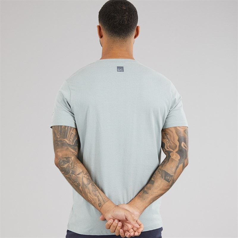 Duck and Cover Mens Trimlines Heavy T-Shirt Steel - Image 2