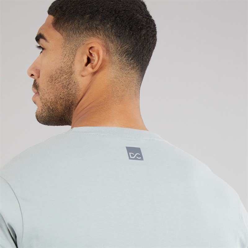 Duck and Cover Mens Trimlines Heavy T-Shirt Steel - Image 5