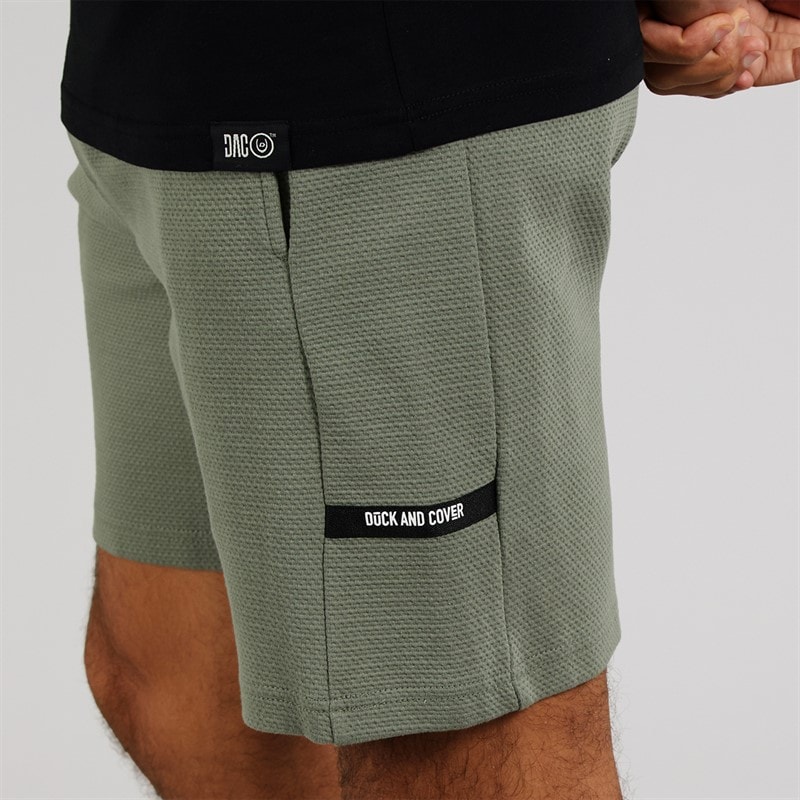 Duck and Cover Mens Topfield Shorts Olive - Image 3