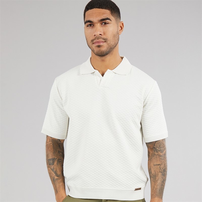 Duck and Cover Mens Morwin Polo Shirt Light Stone