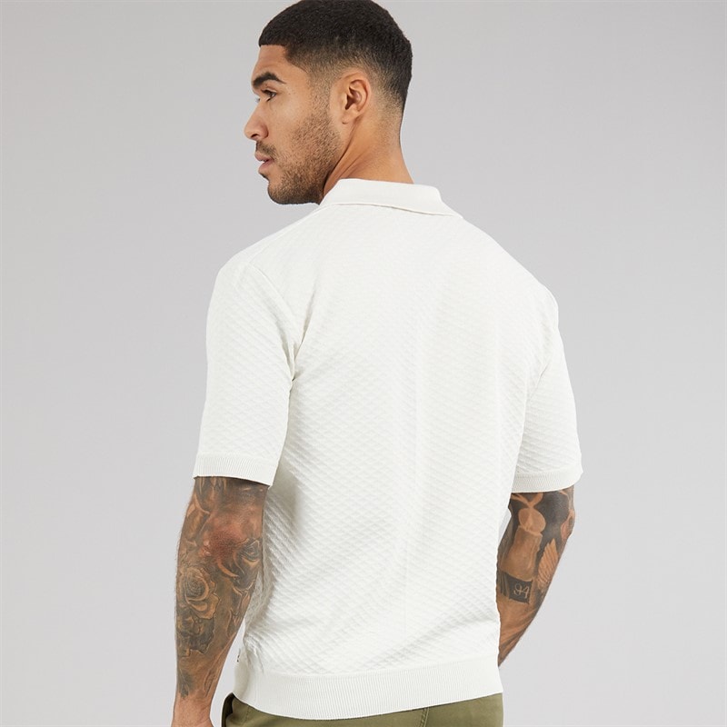Duck and Cover Mens Morwin Polo Shirt Light Stone - Image 2