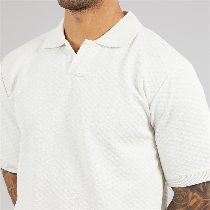 Duck and Cover Mens Morwin Polo Shirt Light Stone - Image 3