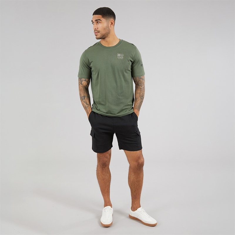 Duck and Cover Mens Lynnfold T-Shirt Olive - Image 4