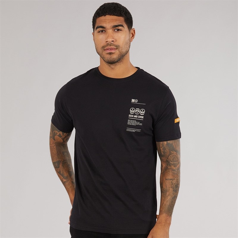 Duck and Cover Mens Cramptone T-Shirt Black