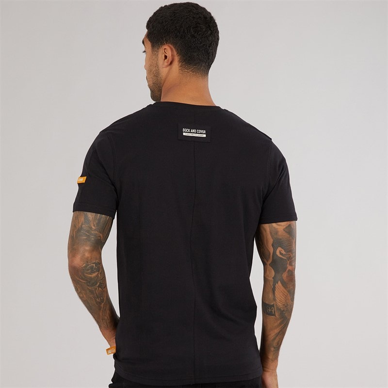 Duck and Cover Mens Cramptone T-Shirt Black - Image 2