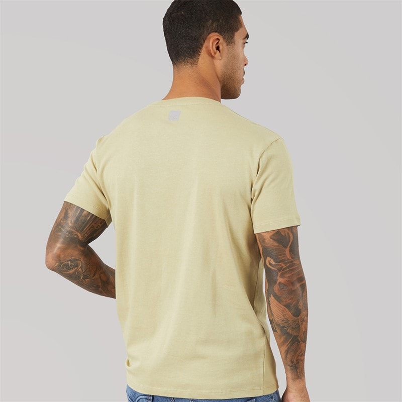 Duck and Cover Mens Trimlines Heavy T-Shirt Sage - Image 2