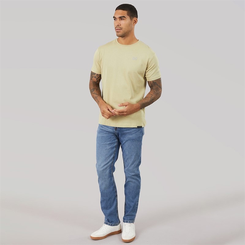 Duck and Cover Mens Trimlines Heavy T-Shirt Sage - Image 4