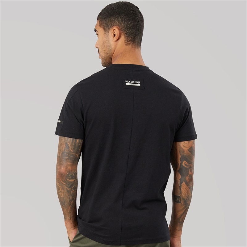 Duck and Cover Mens Lynnfold T-Shirt Black - Image 2