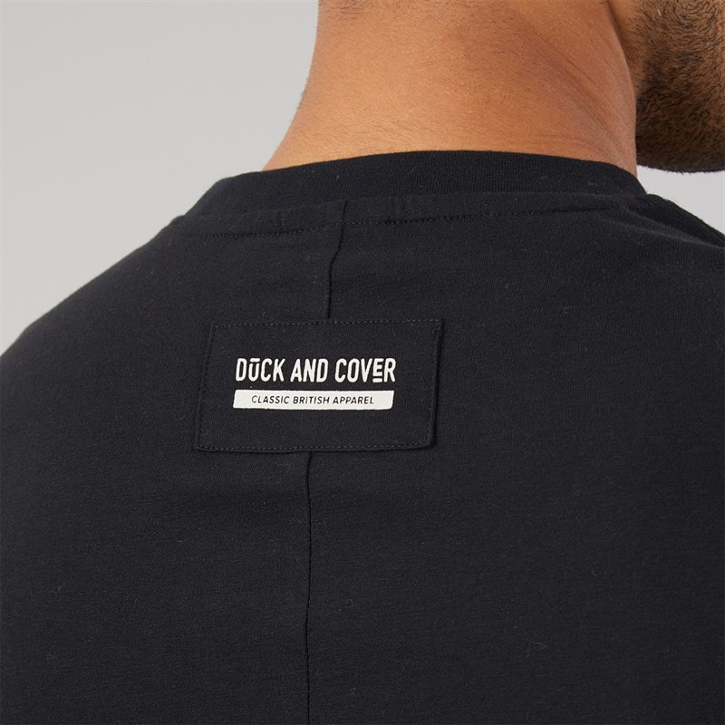 Duck and Cover Mens Lynnfold T-Shirt Black - Image 5