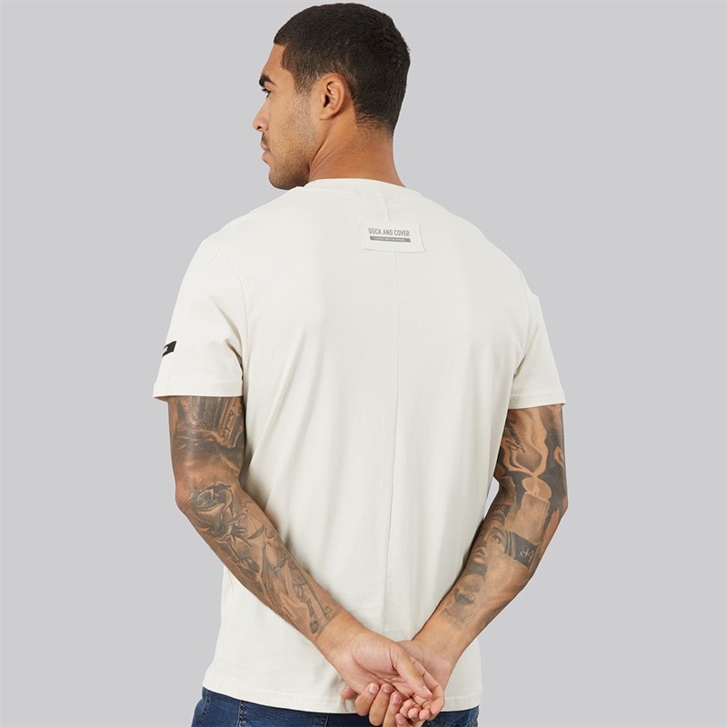 Duck and Cover Mens Lynnfold T-Shirt Stone - Image 2