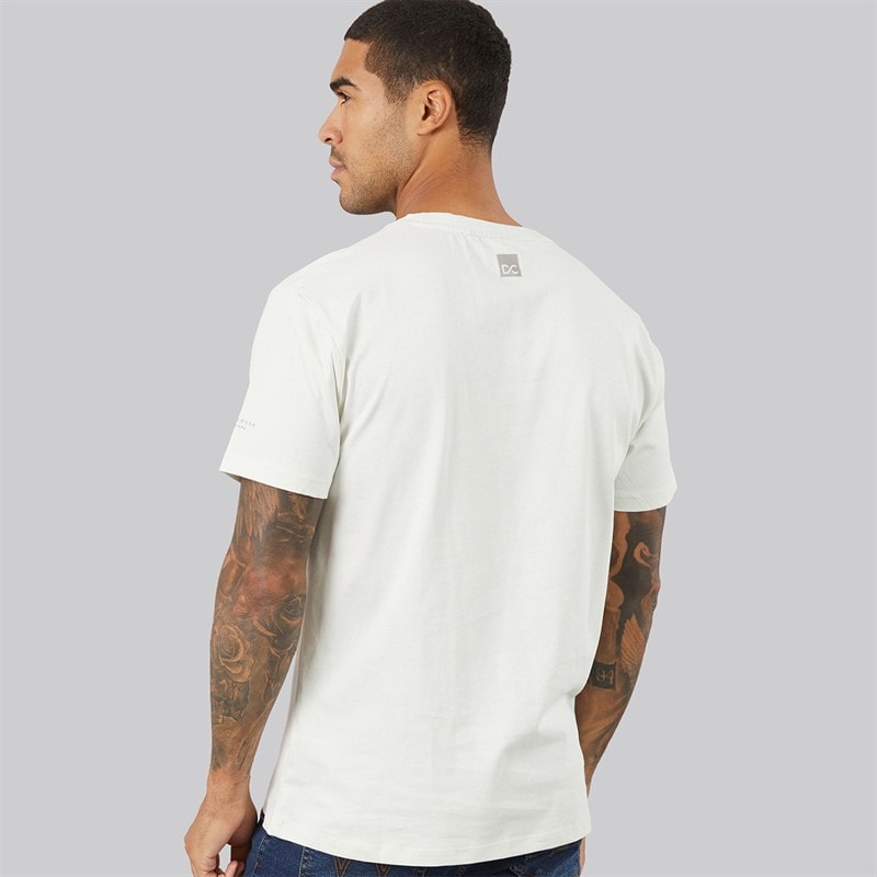 Duck and Cover Mens Polymoore Heavy T-Shirt Off White - Image 2