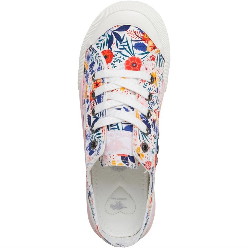Rocket Dog Womens Jazzin Canvas Pumps Malden Floral White Multi - Image 4