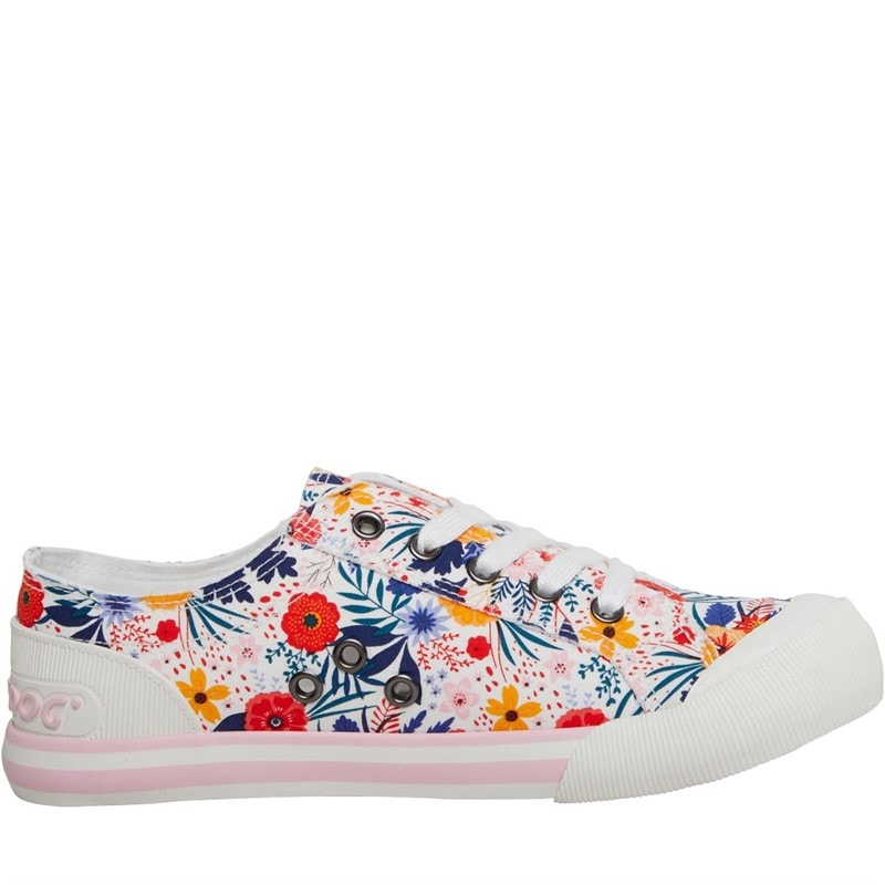 Rocket Dog Womens Jazzin Canvas Pumps Malden Floral White Multi - Image 5